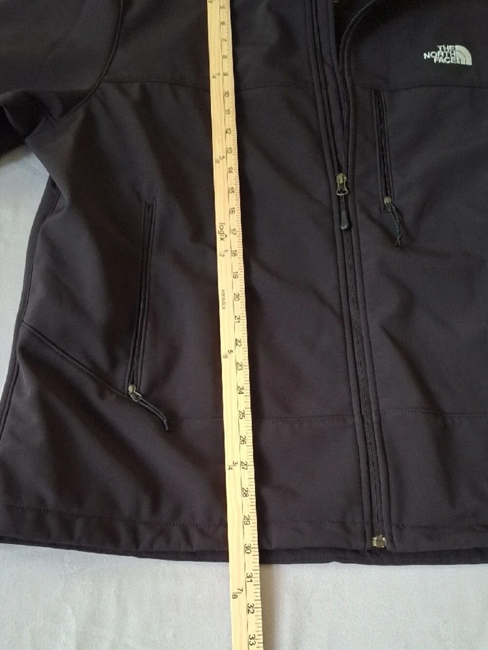 The North Face Black Softshell Performance Jacket with Chest Zip Windwall